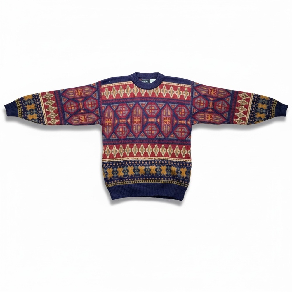 Vintage-Inspired Multicolor Men's Sweater